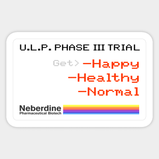 Neberdine, ULP Phase 3 trial, Maniac Sticker